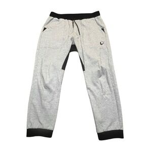 Twitch Official Logo Jogger Sweatpants Mens Large Gray Black Gaming Lounge Pants